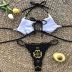 sling straps gather hollow bikini triangle sexy beach swimwear NSZO4885