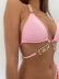 pink pearl crystal pendants gather bikini straps sexy beach swimwear NSZO4889