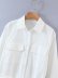 autumn double pocket cotton shirt dress NSAM4892