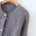 wholesale cárdigan de punto de las mujeres del suéter del botón oblicuo de dos prendas de otoño NSAM4896