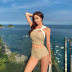 new split high waist two-piece slim slimming beach hot spring vacation swimsuit NSHL4920