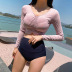 Korean new long-sleeved split slim beach swimsuit NSHL4927