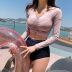 Korean new long-sleeved split slim beach swimsuit NSHL4927