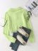  green POLO collar plush fleece long sleeve sweater  NSAM4991