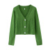 wholesale summer breasted green women s knitted cardigan jacket NSAM5008