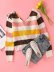 wholesale summer color stripes short cross long-sleeved women s sweater top NSAM5025