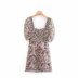 summer slim retro pleated print dress NSAM5052