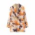 wholesale women s new abstract printing double-breasted suit jacket NSAM5068
