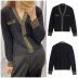 Wholesale summer gold silk thread blended small fragrance style women s knitted cardigan NSAM5082