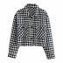 wholesale autumn and winter houndstooth short shirt style ladies woolen jacket NSAM5114