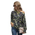  autumn and winter women s strapless camouflage knitted loose bottoming long-sleeved T-shirt  NSDF5180