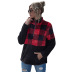  women s zipper plaid fur coat  NSDF5194