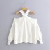  two-color strapless loose women s knit sweater  NSAM5236