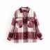 wholesale winter plaid blouse jacket top NSAM5276