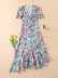  retro printed floral dress  NSAM5381