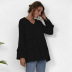 autumn and winter casual loose V-neck slim long-sleeved women s blouse NSAL5400