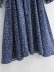 mid-length V-neck skirt floral dress  NSAM5437