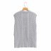 wholesale autumn new cable knit oversized straight sleeveless sweater vest NSAM5442