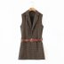 fashion woven collar waist slimming vest  NSAM5466