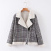 wholesale autumn wool plaid short women s woolen coat NSAM5499