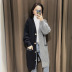 Wholesale autumn contrast color pocket core-spun yarn knitted cardigan long coat NSAM5521