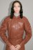 autumn imitation leather women s shirt NSAM5535