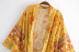 autumn rayon positioning flower belt kimono dress NSAM5547