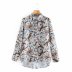autumn butterfly print single-breasted blouse NSAM5556