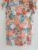 retro floral print puff sleeve long dress NSAM5563