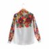 autumn ink printing women s chiffon shirt  NSAM5657