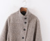 wholesale stand-up collar woolen long high-necked coat with waist coat NSAM5670