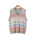 pattern pullover vest sweater NSAM5674