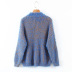  fashion neck furry twist sweater NSAM5681