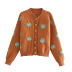 wholesale autumn embroidery flowers women s knitted cardigan sweater NSAM5685