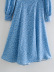  printed square close-fitting slit dress NSAM5705
