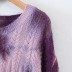 autumn tie-dye mid-length loose sweater  NSAM5714
