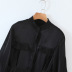 autumn bright silk flared sleeve waist shirt dress NSAM5718