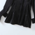 autumn bright silk flared sleeve waist shirt dress NSAM5718