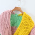 contrast color women s cardigan sweater NSAM5726