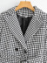 wholesale autumn new belted slim houndstooth plaid suit coat NSAM5736