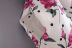  retro slim puff sleeve rose print mini dress  NSAM5738