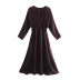 Elastic Waist Long Sleeve Dress  NSAM5740