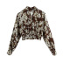 wholesale autumn print short blouse NSAM5751