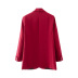 Al por mayor blazer de mujer traje de botón de puño rojo otoño NSAM5754