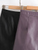 early autumn new high waist bag hip zipper a-line PU leather skirt NSAM5768