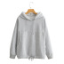 wholesale college style wild loose plus velvet kangaroo pocket decorative sweater  NSAM5771