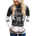 hot style Christmas style zipper print pocket hooded finger sweater NSKX5773