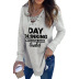autumn and winter new letter printing V-neck long-sleeved tie-band loose sweater NSKX5790