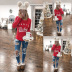 Christmas long-sleeved women s autumn new European version of casual round neck printed T-shirt  NSKX5801