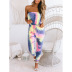 printed chest wrap casual jumpsuit NSKX5810